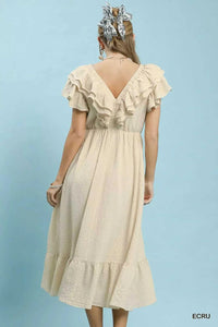 Umgee Textured Ruffle Midi Dress 100100185071562 64 Affordable Fashion Under $100 Jerry's Apparel 