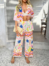 Devine Printed Button Down Shirt and Pants Set 100100774461792 54 Affordable Fashion Under $100 Jerry's Apparel 