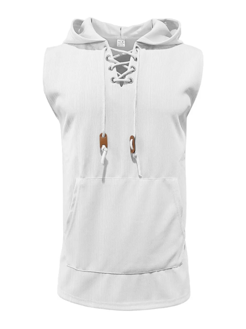 Men's Lace Up Hooded Top