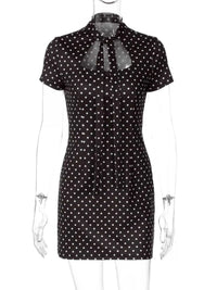 Polka Dot Cut-Out Front Mini Dress 100100763209154 25 Gifts for Her Jerry's Apparel 