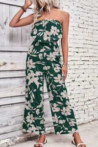 Perfee Floral Strapless Wide Leg Jumpsuit 100100508461158 33 Affordable Fashion Under $100 Jerry's Apparel 