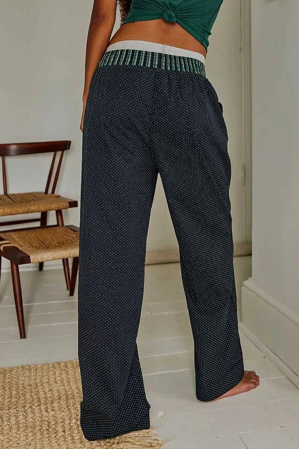 Polka Dot Elastic Waist Wide Leg Pants 100100925461150 33 Affordable Fashion Under $100 Jerry's Apparel 
