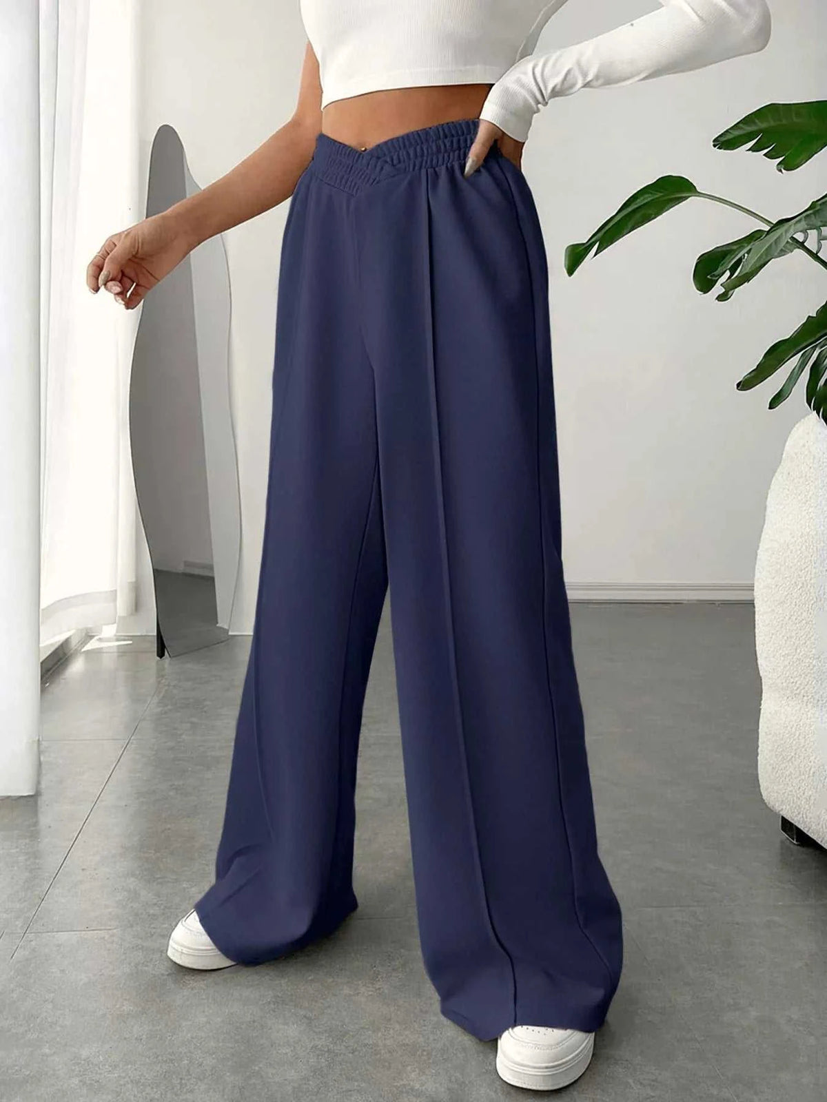 Wide Leg High Waist Pants 100100422231982 34 Affordable Fashion Under $100 Jerry's Apparel 