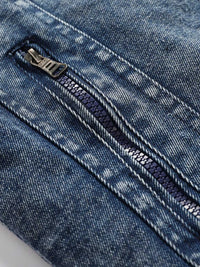Men's Plus Size Zip Up Hooded Denim Jacket 100400617013607 115 Fashion Forward Plus Size Clothing Jerry's Apparel 