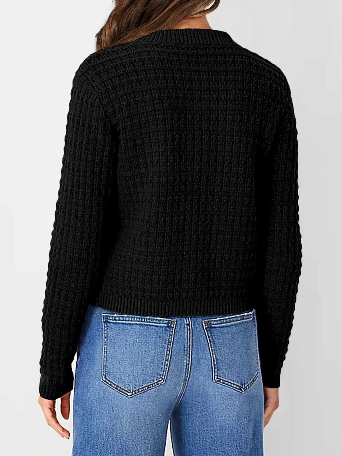Textured Knit Button-Front Cardigan 100100626365347 44 Affordable Fashion Under $100 Jerry's Apparel 