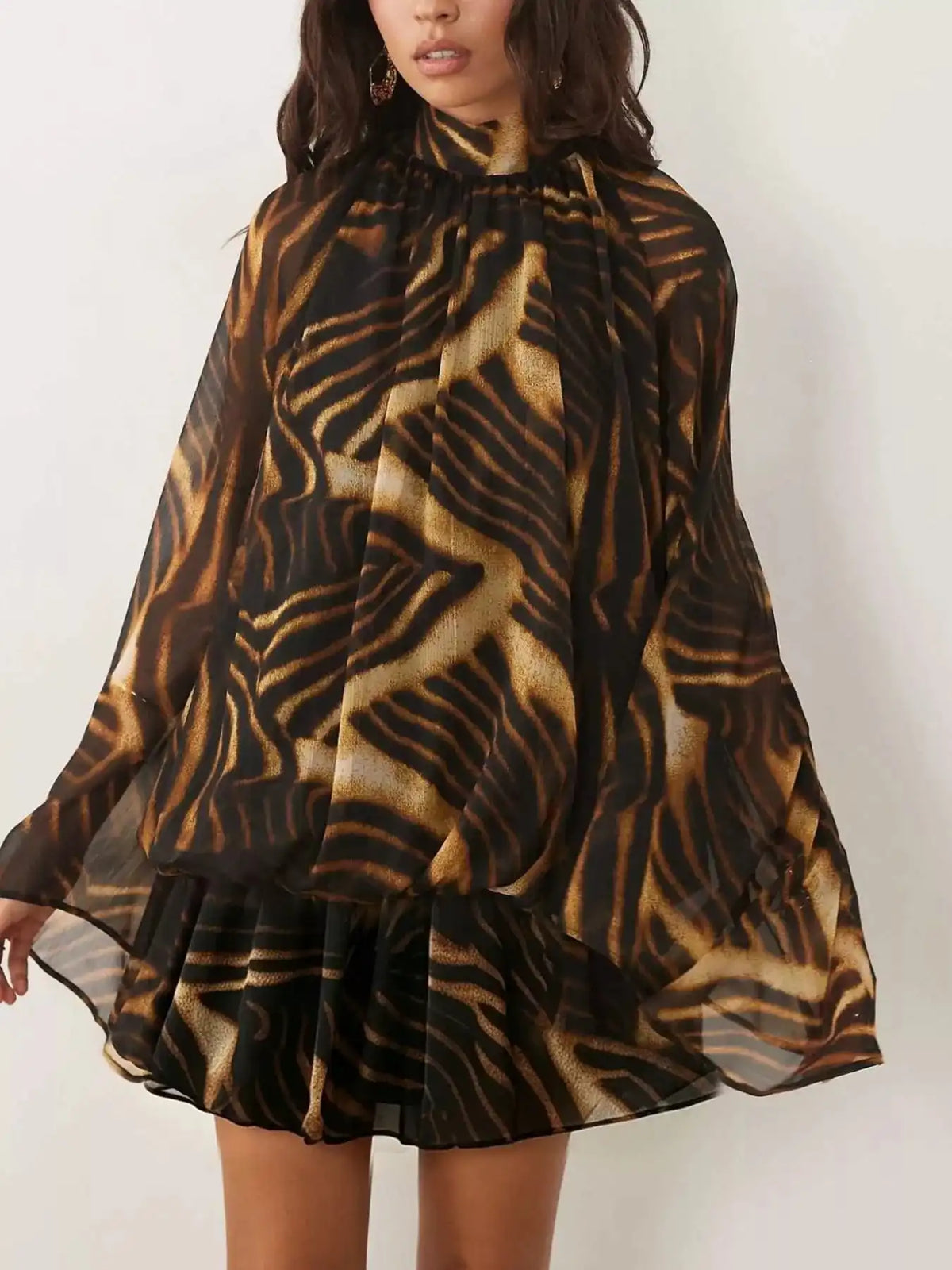 Tie Back Flare Sleeve Mini Dress 101001243212797 45 Affordable Fashion Under $100 Jerry's Apparel 