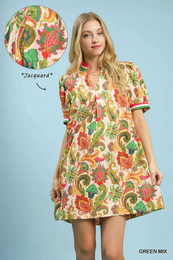 Umgee Jacquard Abstract Print Mini Dress 100100379101288 51 Affordable Fashion Under $100 Jerry's Apparel 