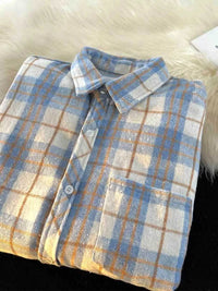 Men's Full Size Oversized Plaid Shirt with Chest Pocket Plus Size 100400615461663 43 Affordable Fashion Under $100 Jerry's Apparel 