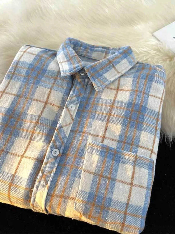 Men's Full Size Oversized Plaid Shirt with Chest Pocket Plus Size 100400615461663 43 Affordable Fashion Under $100 Jerry's Apparel 