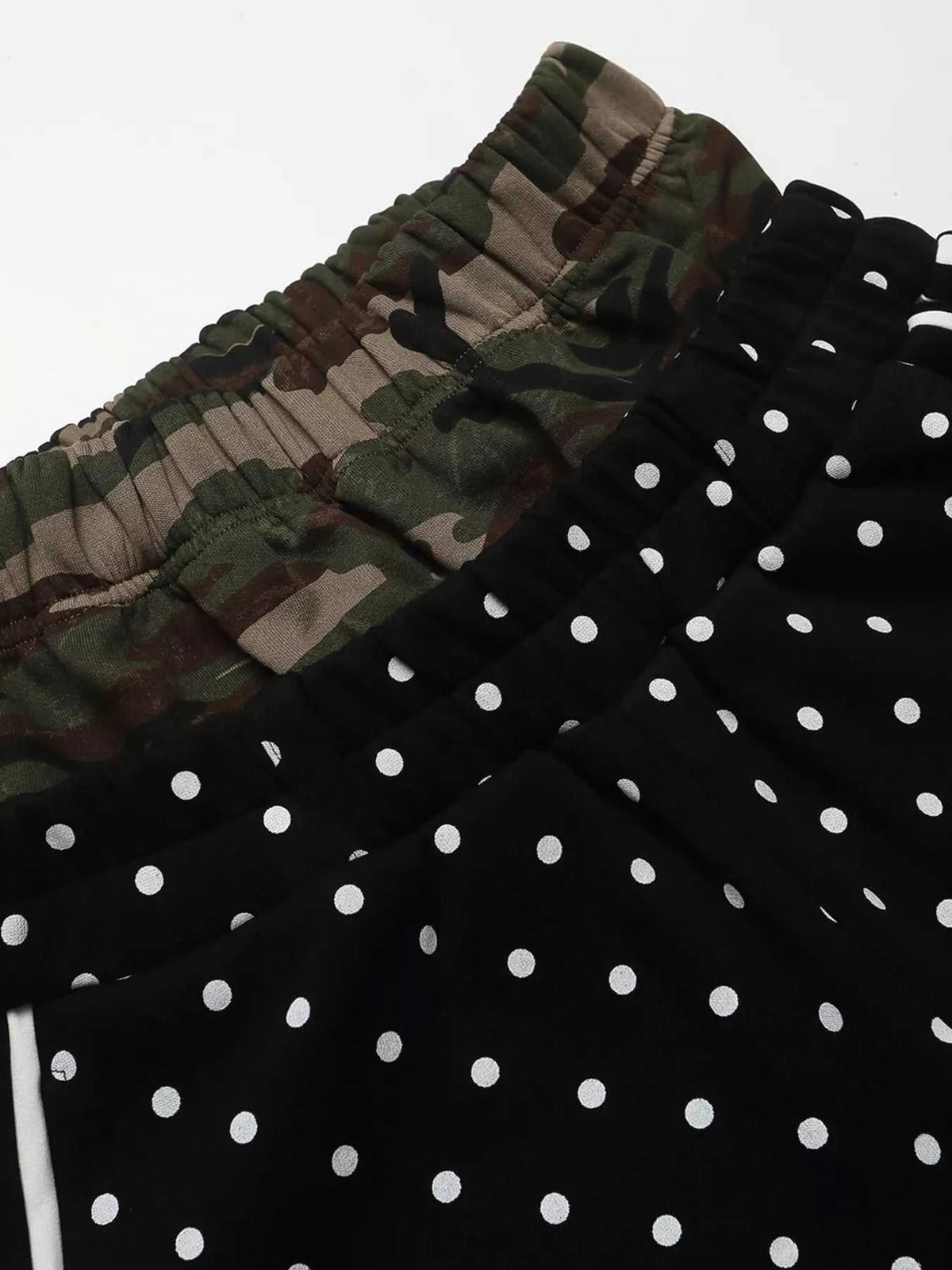 Men's Polka Dot Boxing Shorts with Camouflage Waistband 100400580219916 134 Gifts for Him Jerry's Apparel 