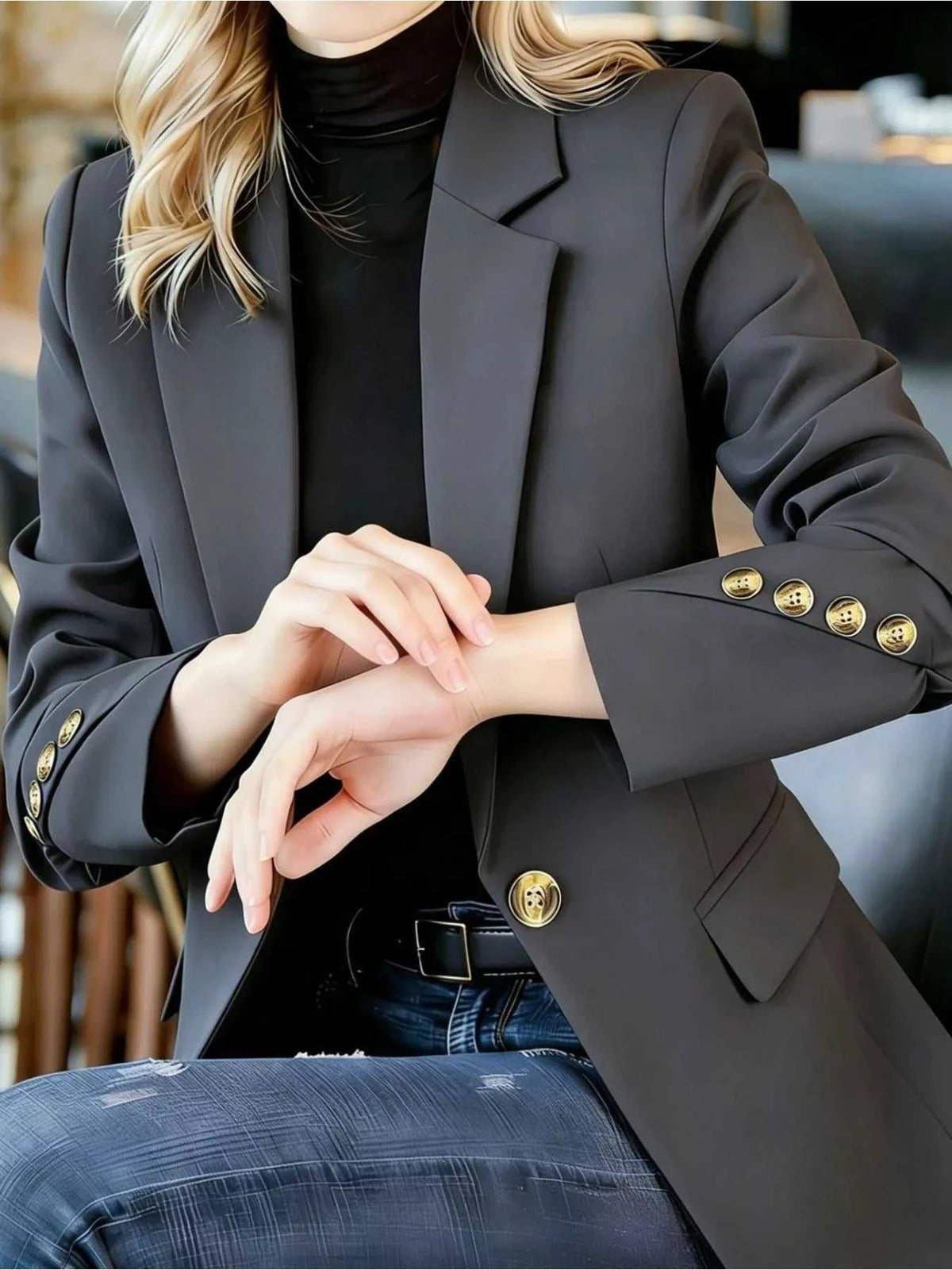 Full Size One Button Lapel Collar Blazer Plus Size 100100736237497 30 Affordable Fashion Under $100 Jerry's Apparel 