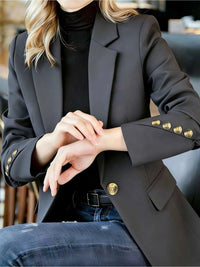 Full Size One Button Lapel Collar Blazer Plus Size 100100736237497 30 Affordable Fashion Under $100 Jerry's Apparel 