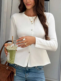 Button-Front Long Sleeve Cardigan 101002830861506 49 Affordable Fashion Under $100 Jerry's Apparel 