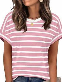 Striped Short Sleeve Casual T-Shirt 100100634609958 26 Affordable Fashion Under $100 Jerry's Apparel 