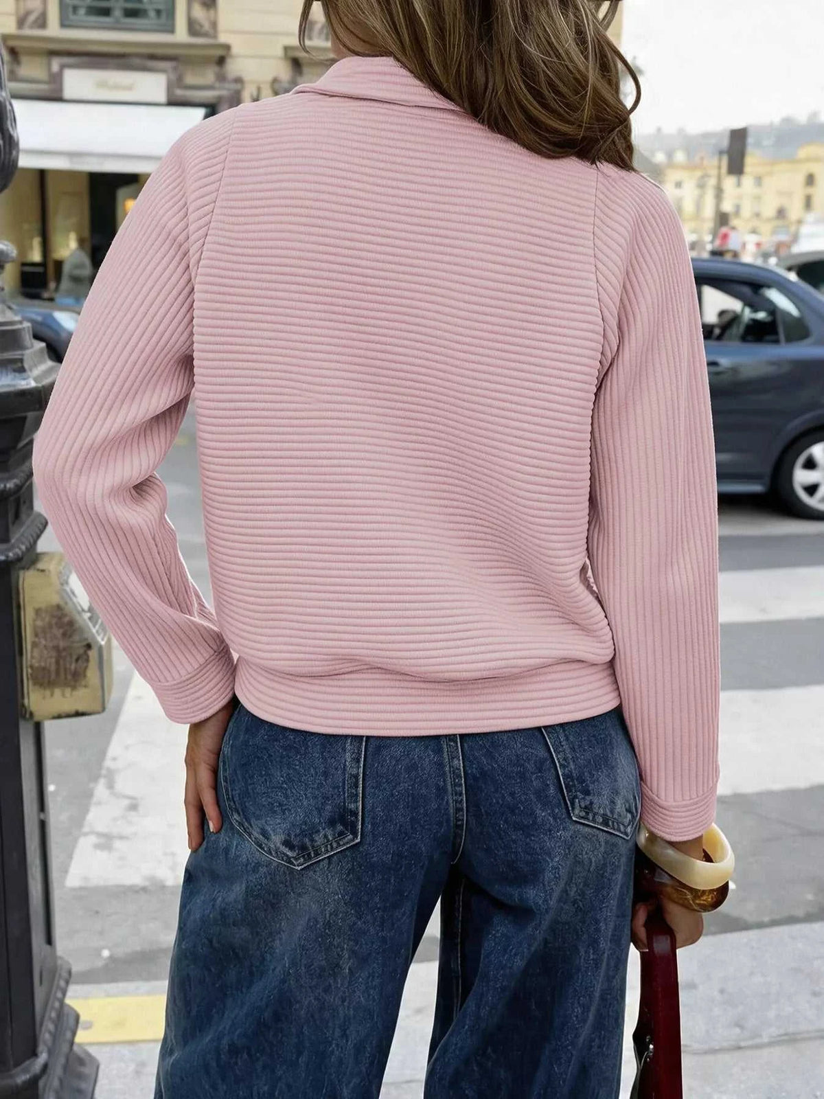 Quarter-Zip Long Sleeve Sweatshirt 101001050029563 42 Affordable Fashion Under $100 Jerry's Apparel 