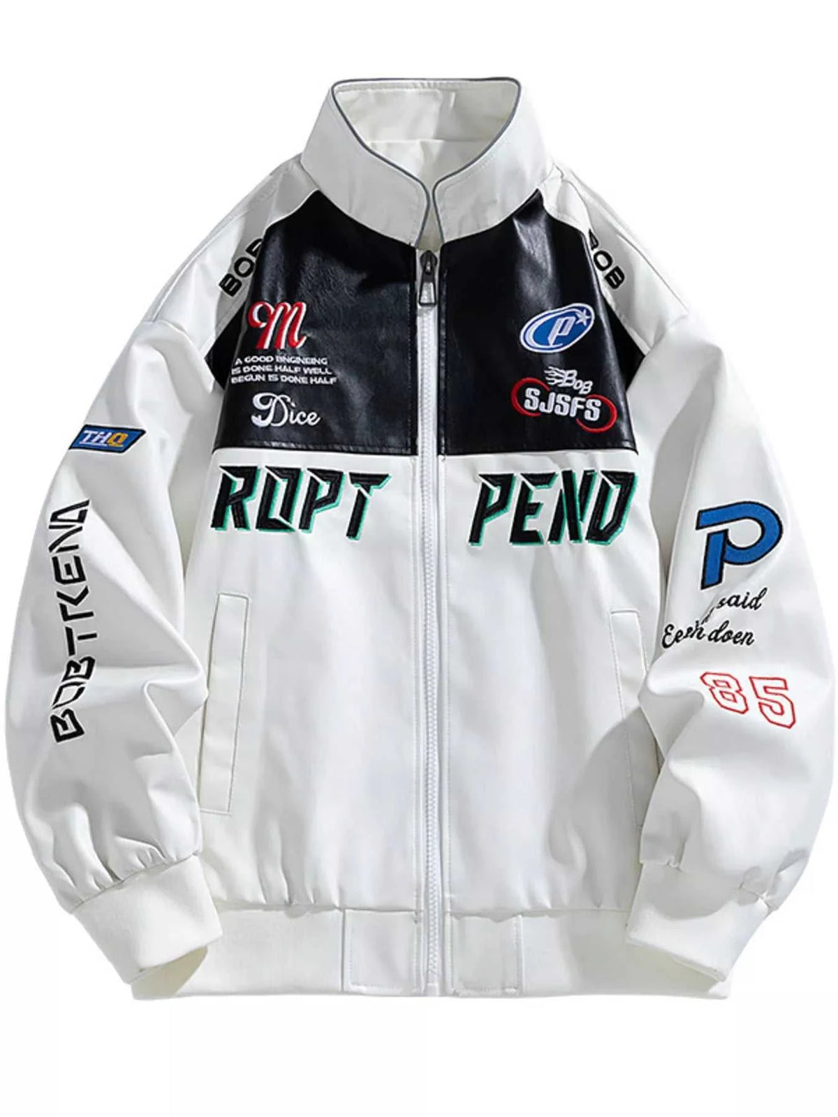 Men's Plus Size Racing-Inspired Zip Up Jacket 100400927189065 94 Affordable Fashion Under $100 Jerry's Apparel 