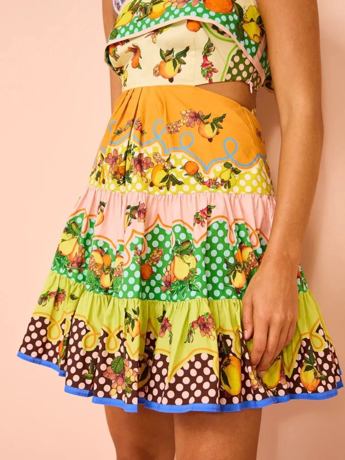 Floral Tiered Sleeveless Mini Dress with Back Bow