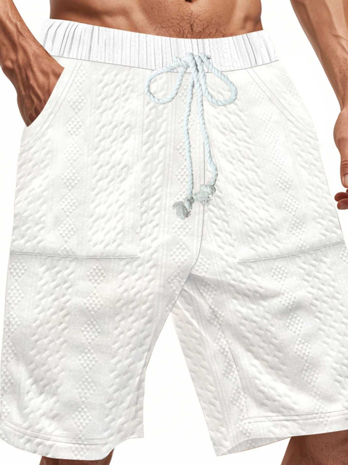 Men's Full Size Texture Drawstring Shorts Plus Size 100400880734003 36 Affordable Fashion Under $100 Jerry's Apparel 