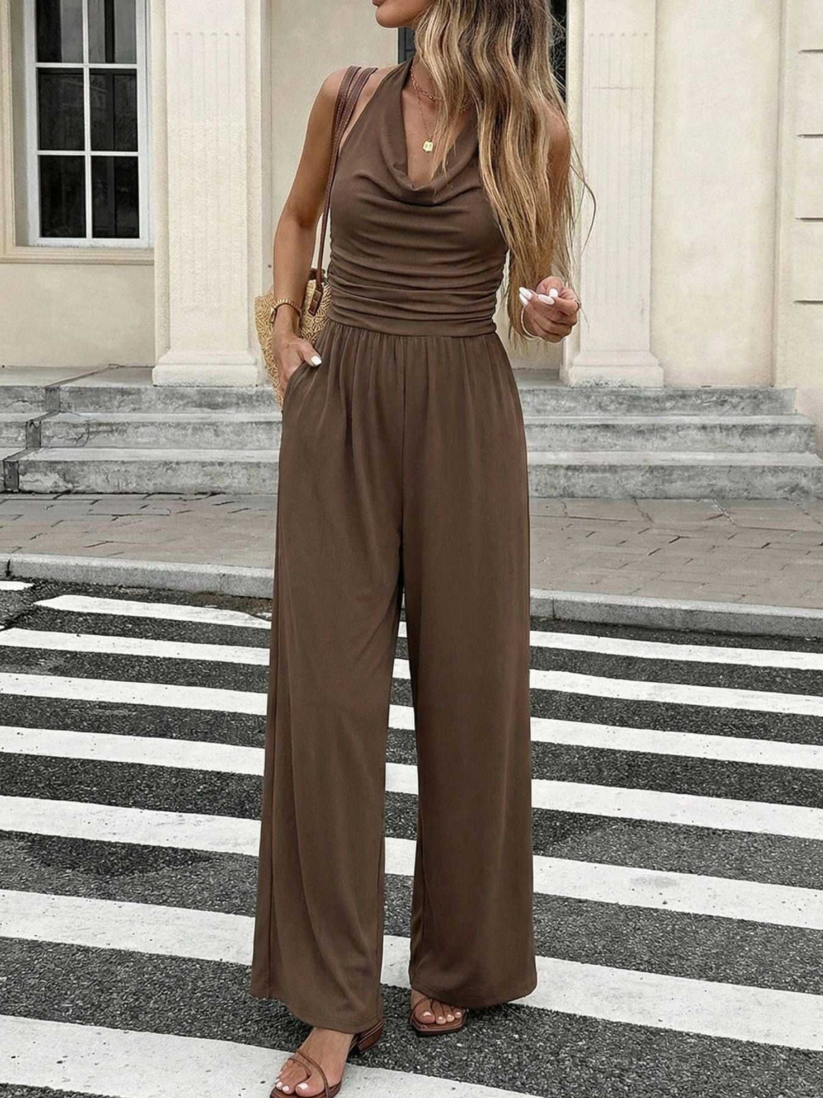 Halter Neck Wide Leg Jumpsuit 100100973282685 31 Affordable Fashion Under $100 Jerry's Apparel 