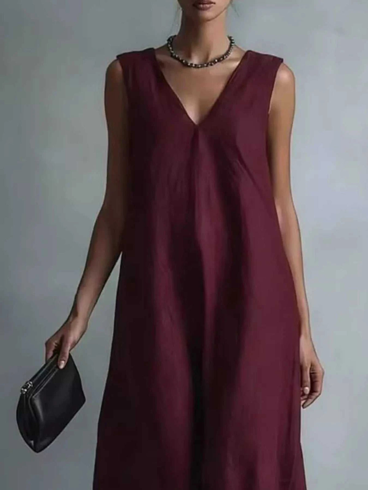 Full Size V-Neck Sleeveless Maxi Dress Plus Size 100100579275521 31 Affordable Fashion Under $100 Jerry's Apparel 