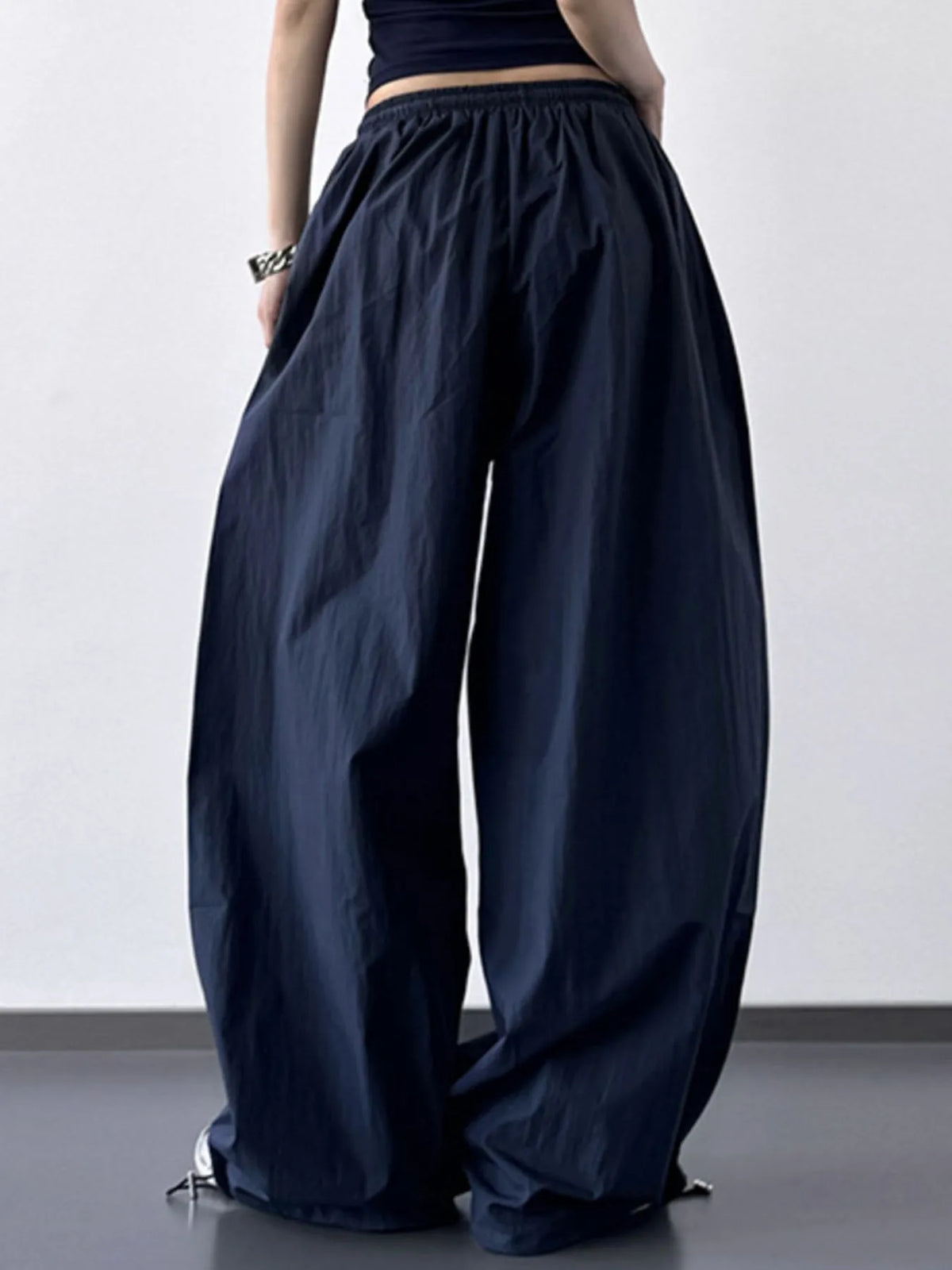 Oversized Wide Leg Drawstring Pants