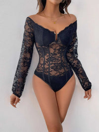 Off-Shoulder Lace Bodysuit 100100863566683 37 Gifts for Her Jerry's Apparel 
