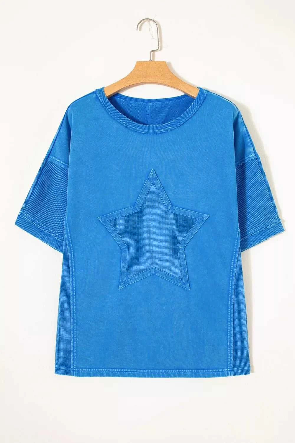 Mineral Wash Star Mesh Patchwork Oversize Tee 100100214366349 67 Affordable Fashion Under $100 Jerry's Apparel 