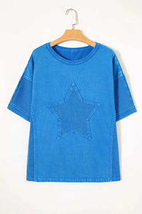 Mineral Wash Star Mesh Patchwork Oversize Tee 100100214366349 67 Affordable Fashion Under $100 Jerry's Apparel 