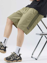 Men's Full Size Casual Loose-Fit Drawstring Shorts with Stripe Detail Plus Size 100400272333999 54 Affordable Fashion Under $100 Jerry's Apparel 