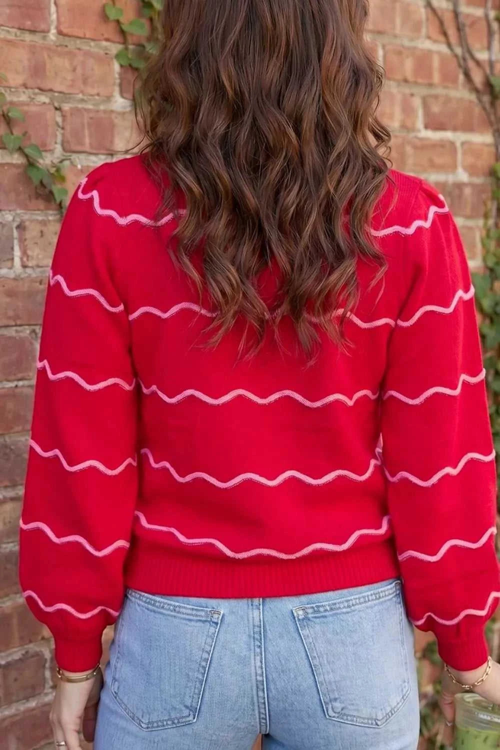 Striped Round Neck Long Sleeve Shift Pullover Sweater 101002917802925 47 Affordable Fashion Under $100 Jerry's Apparel 