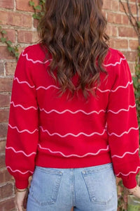 Striped Round Neck Long Sleeve Shift Pullover Sweater 101002917802925 47 Affordable Fashion Under $100 Jerry's Apparel 