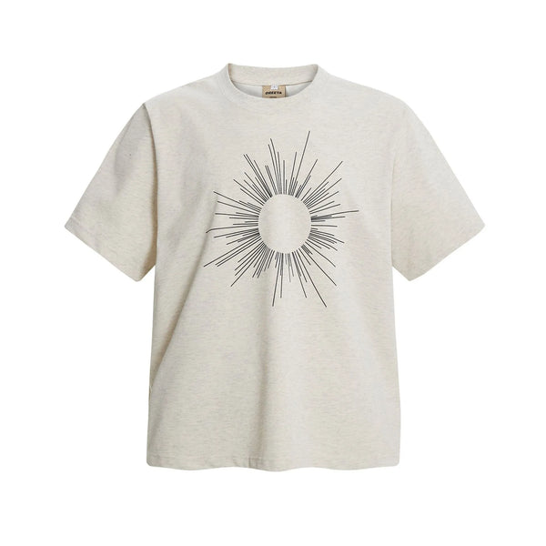Men's Sunburst Graphic Oversized T-Shirt