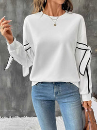 Side Striped Round Neck Sweatshirt 100100851404518 37 Affordable Fashion Under $100 Jerry's Apparel 