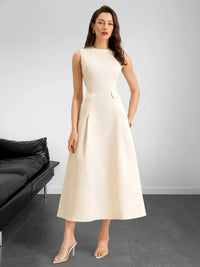 Sleeveless A-Line Midi Dress with Pockets 100100024006644 37 Affordable Fashion Under $100 Jerry's Apparel 