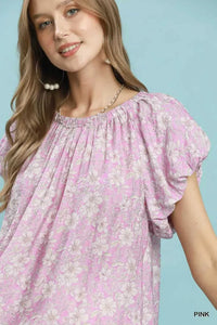 Umgee Umgee Floral Puff Sleeve Blouse 100100183791693 47 Affordable Fashion Under $100 Jerry's Apparel 