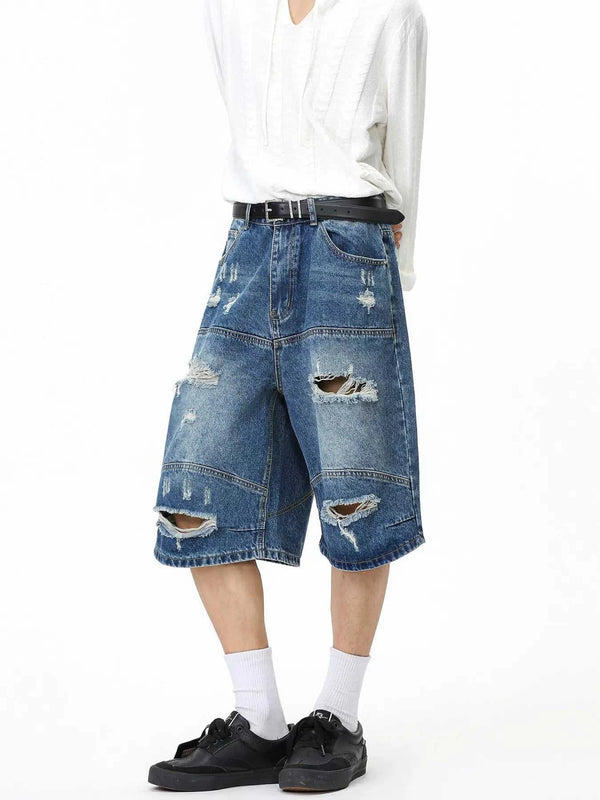 Men's Distressed Loose-Fit Denim Shorts 104003907755937 77 Affordable Fashion Under $100 Jerry's Apparel 