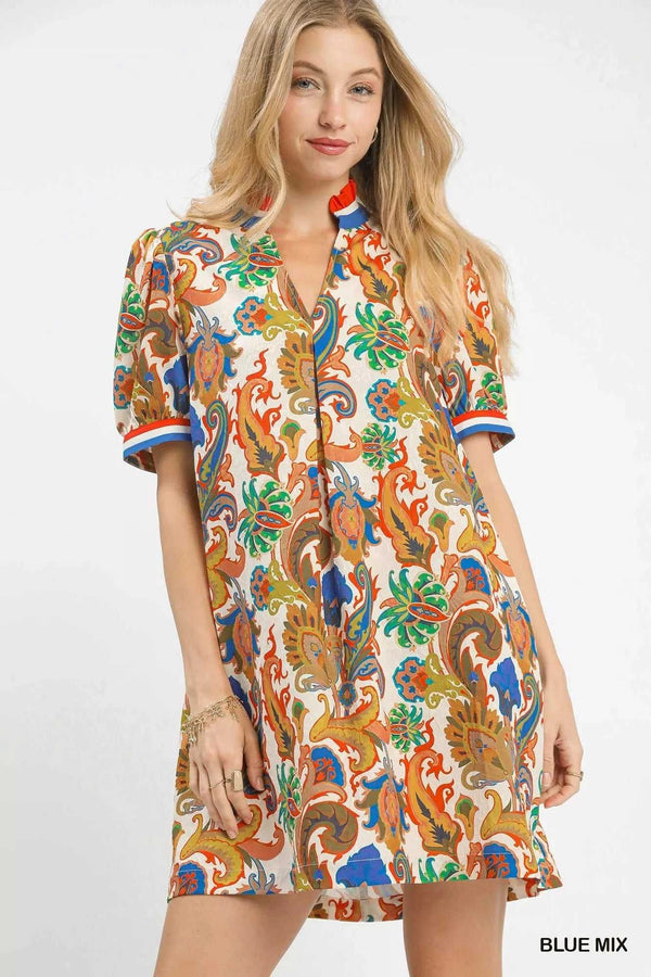 Umgee Jacquard Abstract Print Mini Dress 100100853331349 51 Affordable Fashion Under $100 Jerry's Apparel 