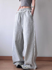 Wide Leg Elastic Waist Sweatpants