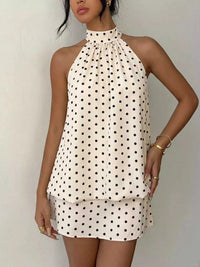 Polka Dot Halter Neck Mini Dress 100100230161229 32 Affordable Fashion Under $100 Jerry's Apparel 