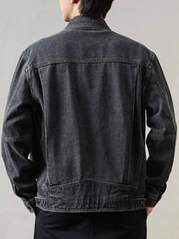 Men's Full Size Classic Washed Denim Jacket with Chest Pockets Plus Size 100400596794258 72 Affordable Fashion Under $100 Jerry's Apparel 