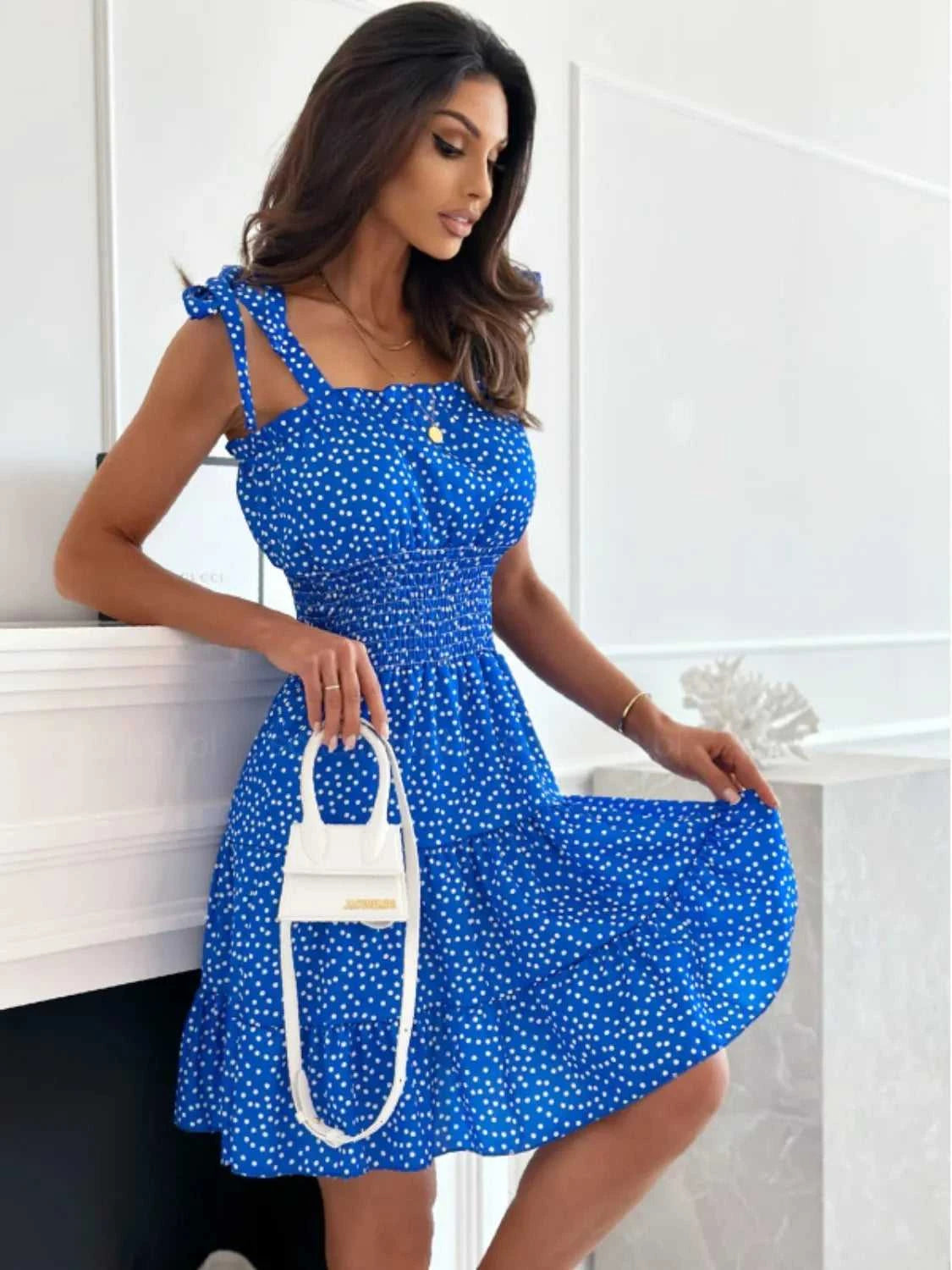Polka Dot Square Neck Mini Cami Dress 100100988333377 31 Affordable Fashion Under $100 Jerry's Apparel 