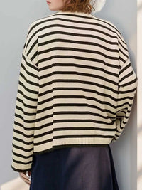 Perfee Striped Round Neck Long Sleeve Knit Top 100100498701057 40 Affordable Fashion Under $100 Jerry's Apparel 