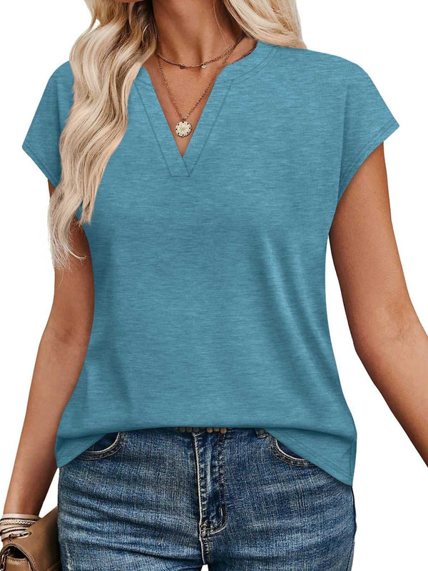 Notched Short Sleeve T-Shirt 100100058945563 25 Affordable Fashion Under $100 Jerry's Apparel 