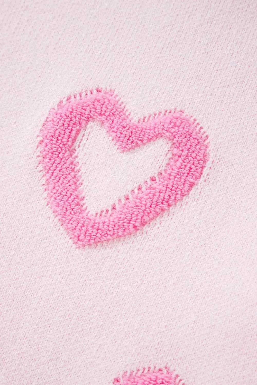 Heart Shape Bubble Sleeve Baggy Sweater 100100868213065 63 Affordable Fashion Under $100 Jerry's Apparel 