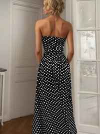Polka Dot Strapless Maxi Dress 100100244144250 39 Affordable Fashion Under $100 Jerry's Apparel 