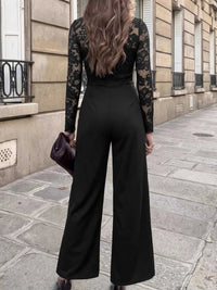 Lace Long Sleeve Wide-Leg Jumpsuit 101001301587229 36 Affordable Fashion Under $100 Jerry's Apparel 