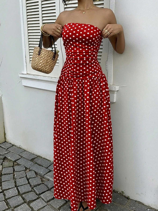 Polka Dot Strapless Maxi Dress 100100020937955 31 Gifts for Her Jerry's Apparel 