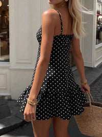 Polka Dot Ruffle Hem Spaghetti Strap Dress 100100895233469 34 Gifts for Her Jerry's Apparel 