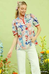 Umgee Jacquard Bloomscape Print Top 100100050321038 49 Affordable Fashion Under $100 Jerry's Apparel 