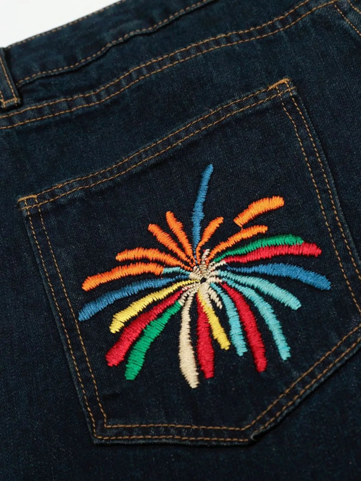 Men's Wide Leg Wash Denim Shorts